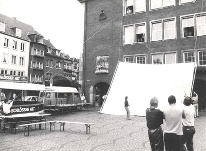 Aufbau der Leinwand