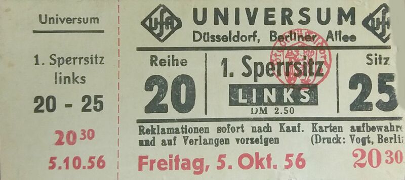 Datei:Universum Eintrittskarte 1956.jpg